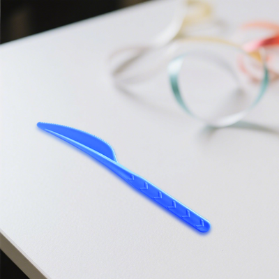 18pk Dark Blue Reusable Plastic Knife