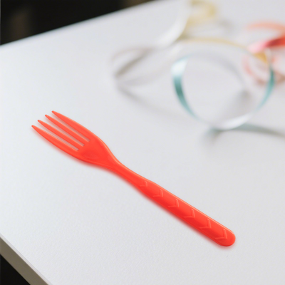18pk Red Reusable Plastic Fork