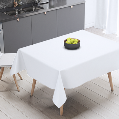 White Plastic Table Cloth