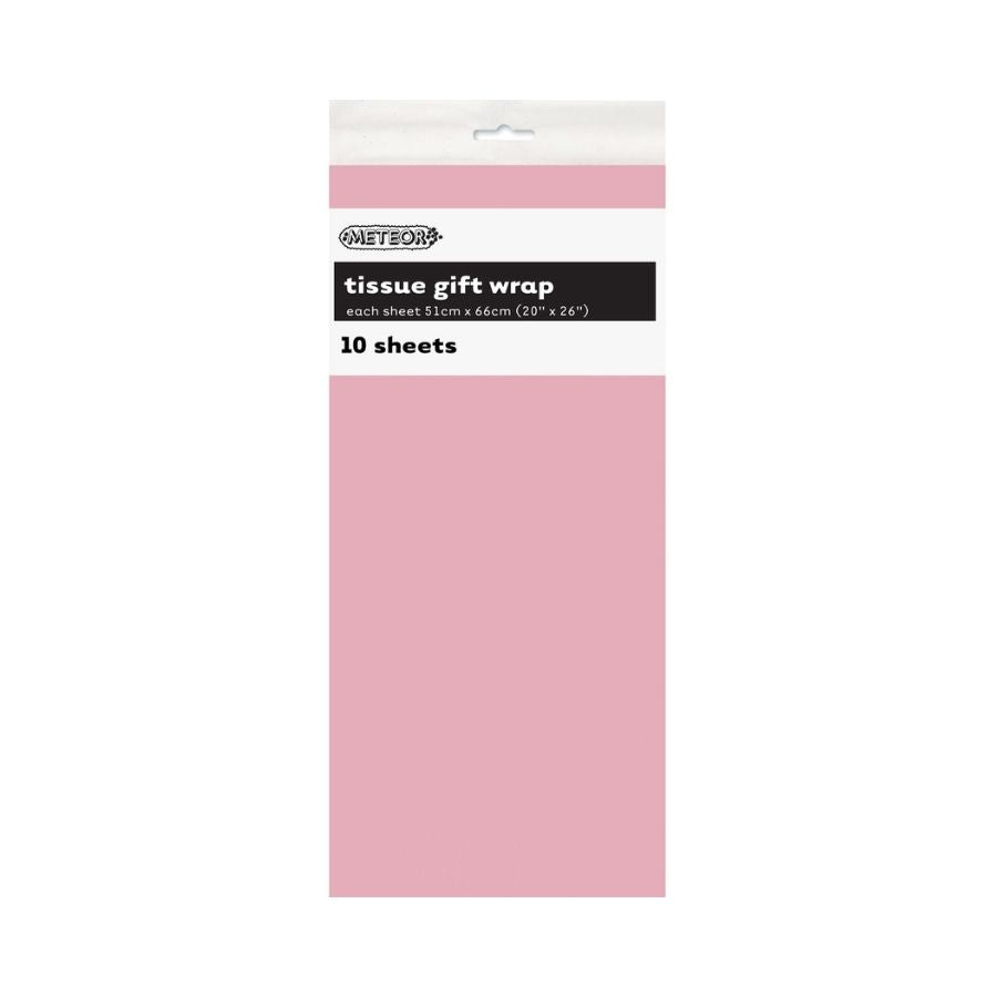 10pk Lovely Pink Tissue Gift Wrap Sheets 51x66cm