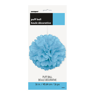 Powder Blue Puff Decor 40cm