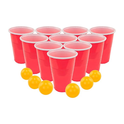 Beer Pong Drinking Game Set (20x 16oz Reusable Cups & 12 Balls)