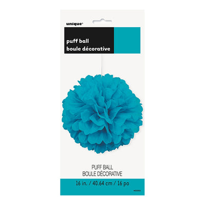 Caribbean Teal Puff Decor 40cm