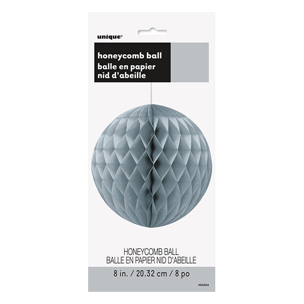 Silver Honeycomb Ball 20cm