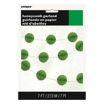 Light Green Honeycomb Ball Garland 7ft