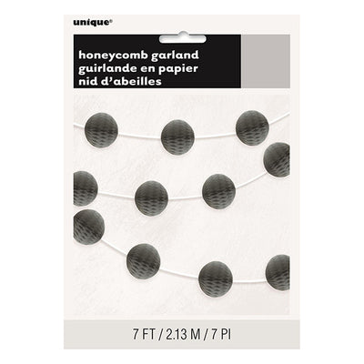 Silver Honeycomb Ball Garland 7ft