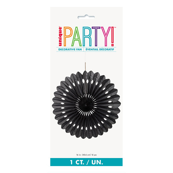 Black Decorative Fan 40cm