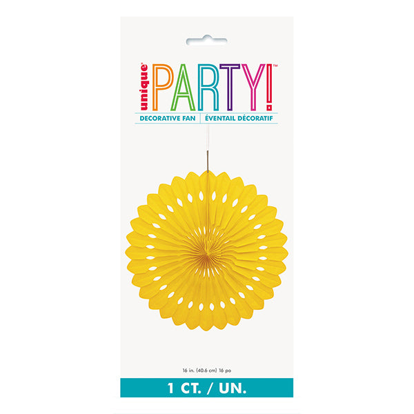 Yellow Decorative Fan 40cm