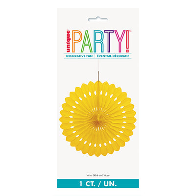 Yellow Decorative Fan 40cm