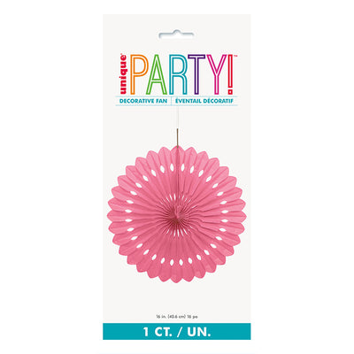 Hot Pink Decorative Fan 40cm