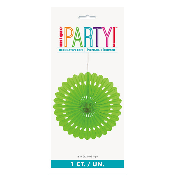 Lime Green Decorative Fan 40cm