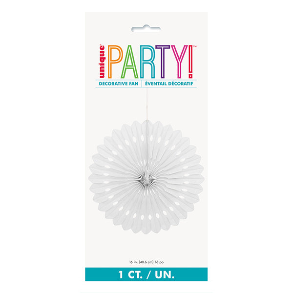 White Decorative Fan 40cm