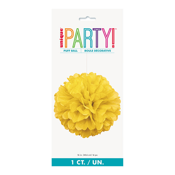 Yellow Puff Decor 40cm