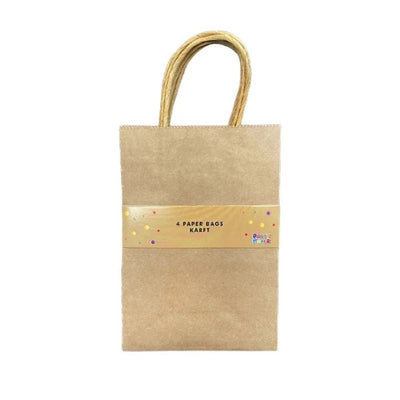 4pk Kraft Paper Bag 21x15x8cm