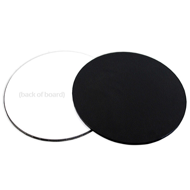 12in Round Masonite Cake Board - Black