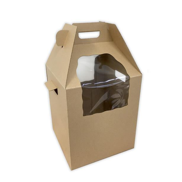 Craft 12in Heavy Duty Tall Cake Box With Window & Handle (12x12x14in)