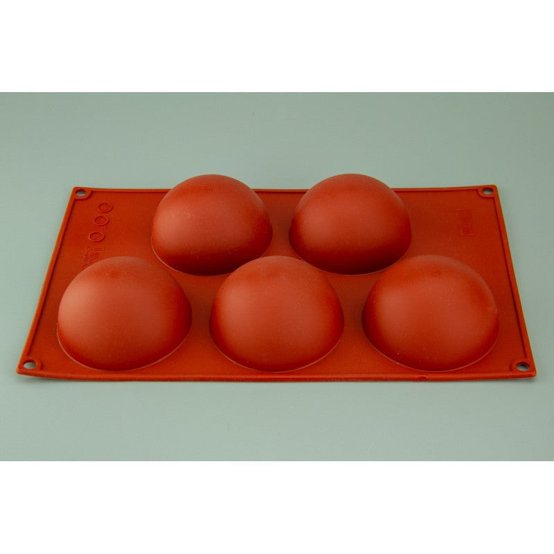 5 Cavity Hemisphere Silicone Cake & Chocolate Mould