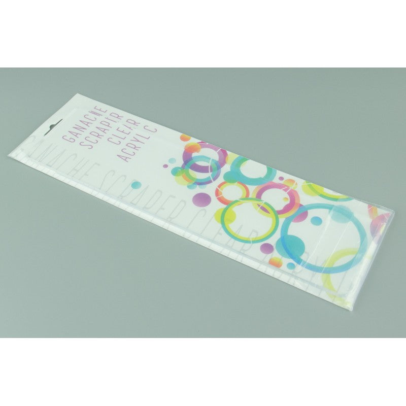 25cm Clear Acrylic Ganache Scraper 5mm