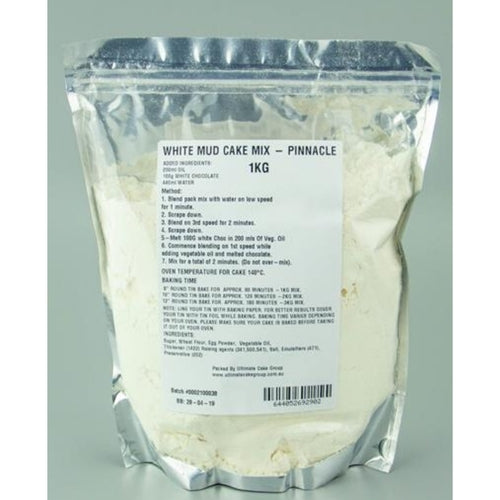 1kg Pinnacle White Mud Cake Mix