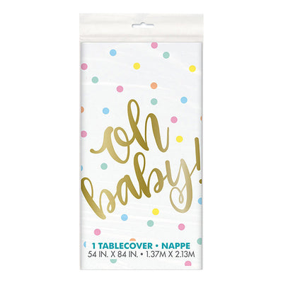 Oh Baby Plastic Tablecover 137x137cm
