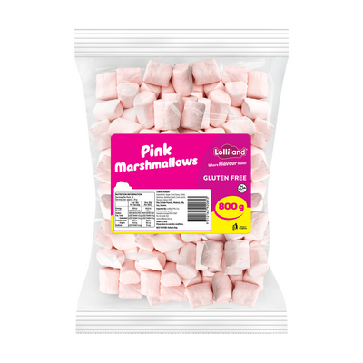 Pink Cylinder Marshmallows 800g