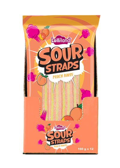 Sour Straps Peach Rings 160g