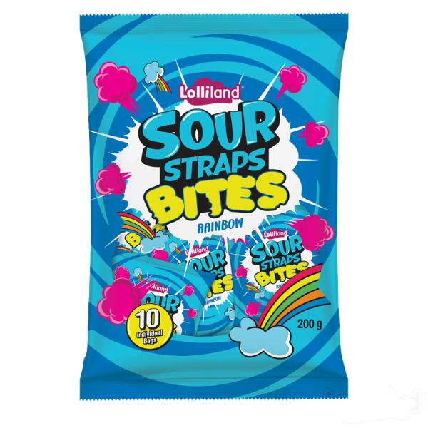 Sour Straps Rainbow Bites 200g