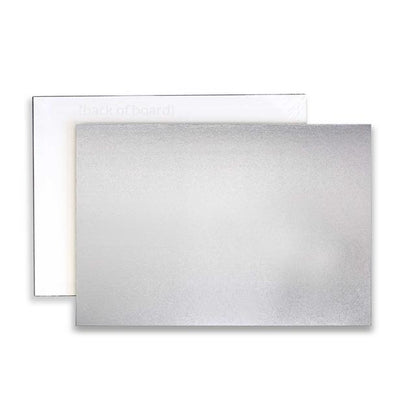 12x18in Rectangle Masonite Cake Board - Silver