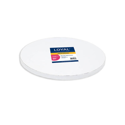 14in Round 12mm Drum Cake Board - White