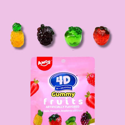 Amos 4D Gummy Juicy Burst Mixed Fruit 1kg