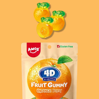 Amos 4D Gummy Juicy Burst Orange 1kg
