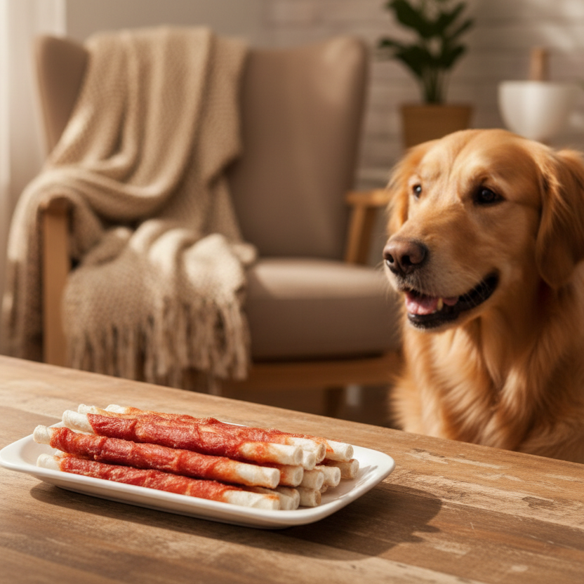 500g Doglisious Duck Jerky Sticks Wraps