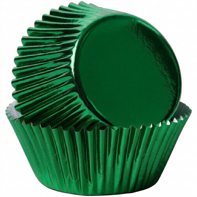 Green Large Foil Baking Cups (50mm Base)