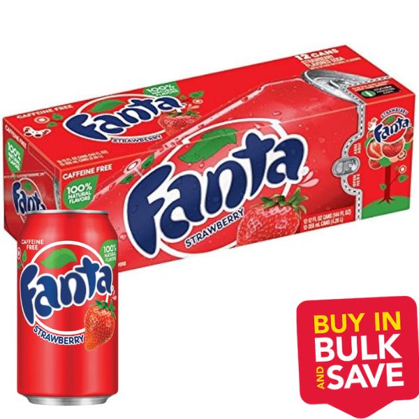 BULK 12PK Fanta Strawberry 355ml