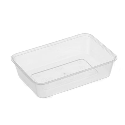 BULK 10x50pk 500ml Rectangular Reusable Plastic Containers (NO LIDS)