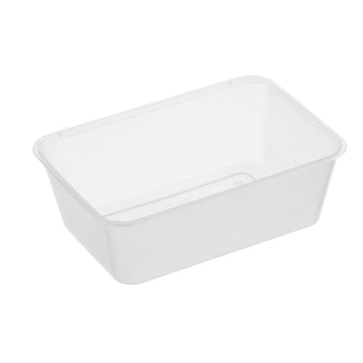 BULK 10x50pk 750ml Rectangular Reusable Plastic Containers (NO LIDS)