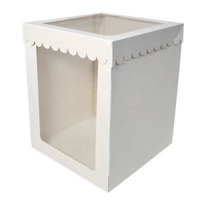 10x10x12In Tall Display Cake Box with 2 Window