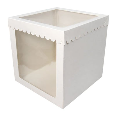 12x12x12in Tall Display Cake Box with 2 Window