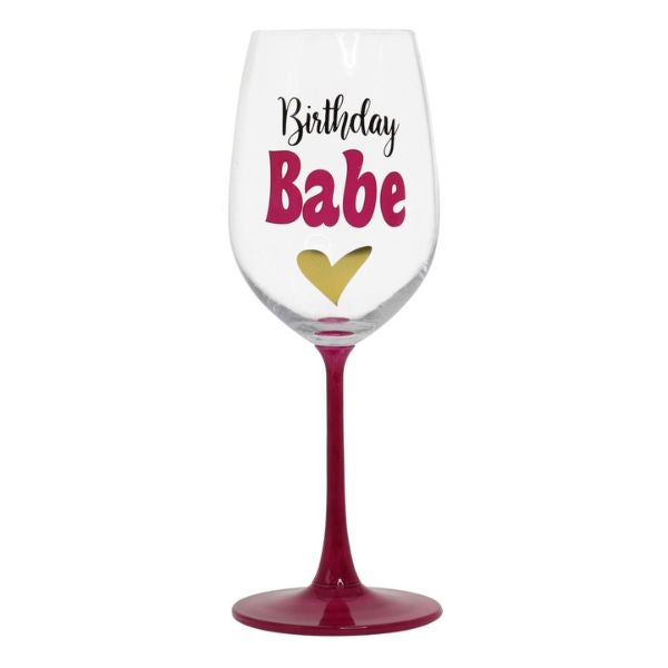 Birthday Babe Wine Glass