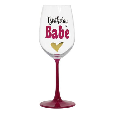 Birthday Babe Wine Glass