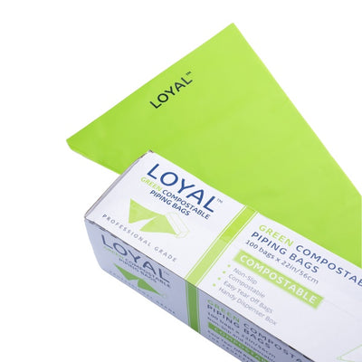100pk 22in/55cm Loyal Green Compostable Piping Bags