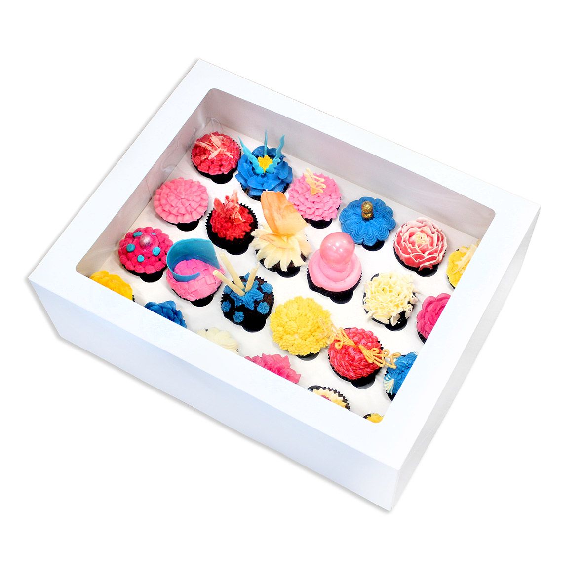24 Holds White Cupcake Box (50.5x34x11cm)