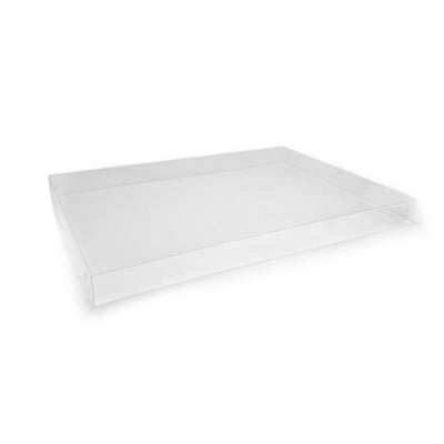 BULK 50pk Medium Clear PET Lid 382x275x30mm (LIDS ONLY)