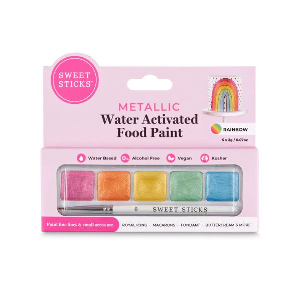 Metallic Rainbow Mini Palette Food Paint by Sweet Sticks