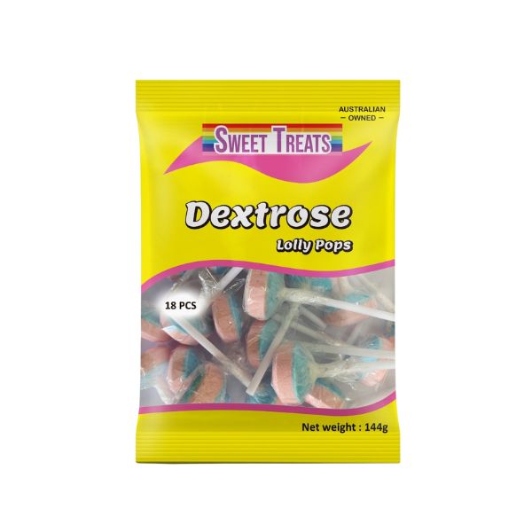 18pcs Dextrose Lolly Pops 144g