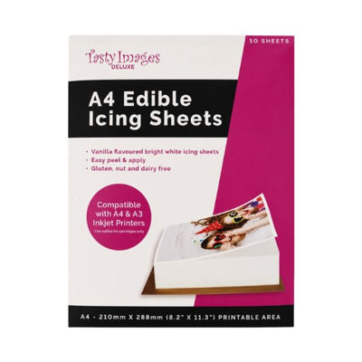 A4 Deluxe Icing Sheets - Pack of 10