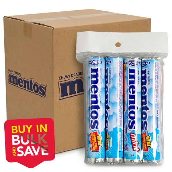 BULK 252pk Mentos Candy Roll Mint 29g