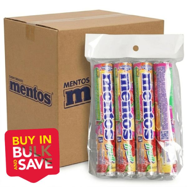 BULK 252pk Mentos Candy Roll Fruit 29g