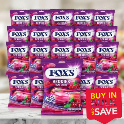 BULK 24pk Foxs Candy Berries 125g