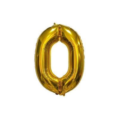 34 Inch Gold Balloon Number 0